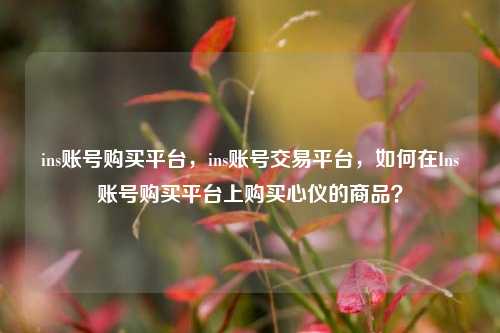 ins账号购买平台，ins账号交易平台，如何在Ins账号购买平台上购买心仪的商品？