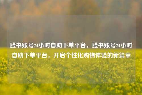 脸书账号24小时自助下单平台，脸书账号24小时自助下单平台，开启个性化购物体验的新篇章  第1张