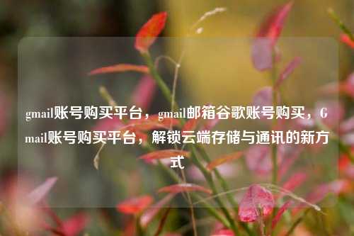 gmail账号购买平台，gmail邮箱谷歌账号购买，Gmail账号购买平台	，解锁云端存储与通讯的新方式  第1张