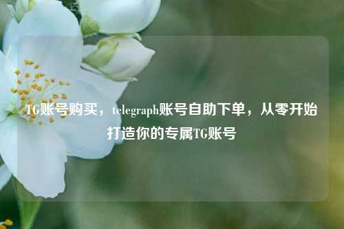 TG账号购买，telegraph账号自助下单，从零开始打造你的专属TG账号