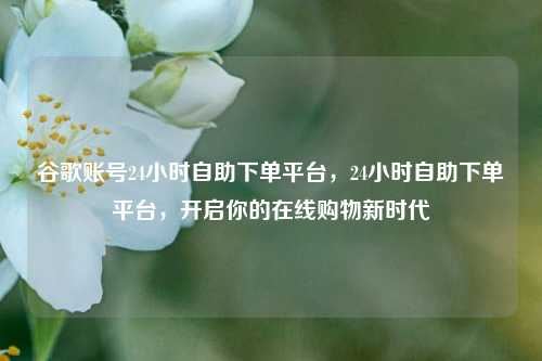 谷歌账号24小时自助下单平台，24小时自助下单平台，开启你的在线购物新时代