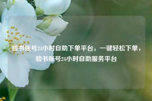 脸书账号24小时自助下单平台，一键轻松下单，脸书账号24小时自助服务平台