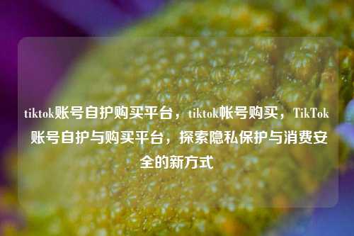tiktok账号自护购买平台，tiktok帐号购买，TikTok 账号自护与购买平台，探索隐私保护与消费安全的新方式