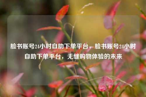 脸书账号24小时自助下单平台，脸书账号24小时自助下单平台，无缝购物体验的未来  第1张