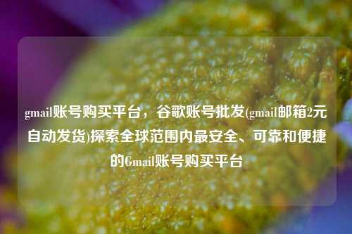 gmail账号购买平台，谷歌账号批发(gmail邮箱2元自动发货)探索全球范围内最安全、可靠和便捷的Gmail账号购买平台