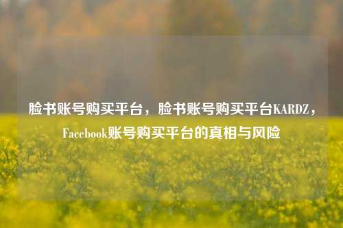 脸书账号购买平台，脸书账号购买平台KARDZ，Facebook账号购买平台的真相与风险