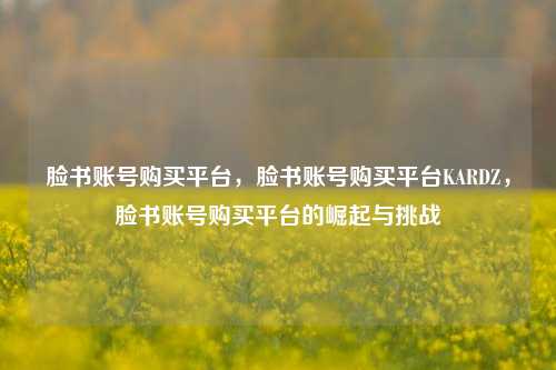 脸书账号购买平台，脸书账号购买平台KARDZ，脸书账号购买平台的崛起与挑战
